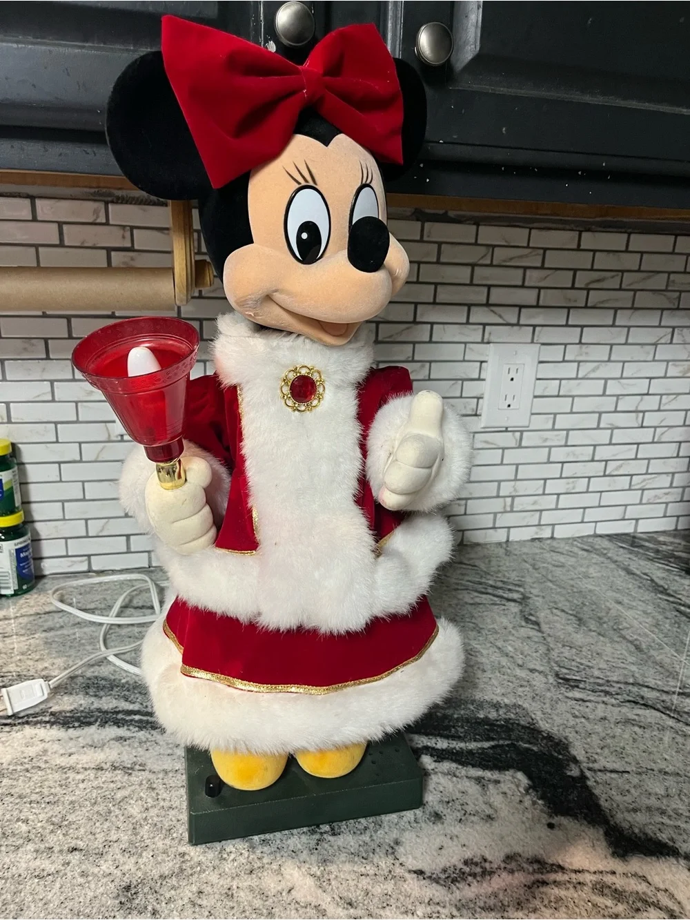 Vintage Disney's Christmas Minnie Mouse Mrs Clause Animated And Music 23 Inches